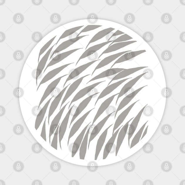 Grey Leaf Pattern Magnet by jen28